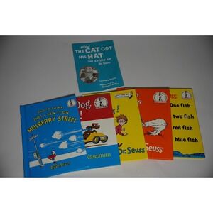 Lot of 6 Books, Green Eggs, Go Dog, Mulberry Street - Hardcover Dr. Seuss